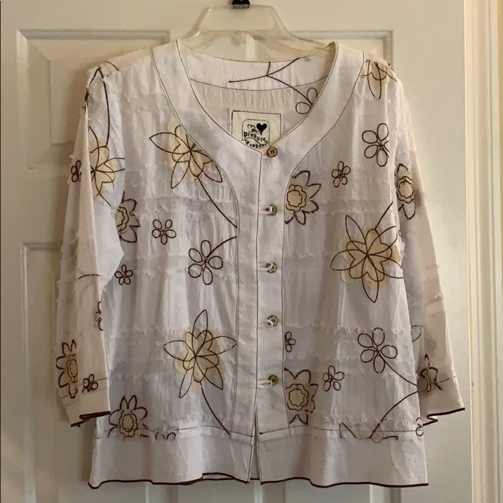 Appliqué resort wear a jacket